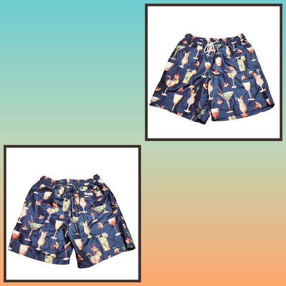 U.S. Surf Club Drinks Swimming Trunks -‎ Medium - NWOT - Martini - Picture 1 of 6
